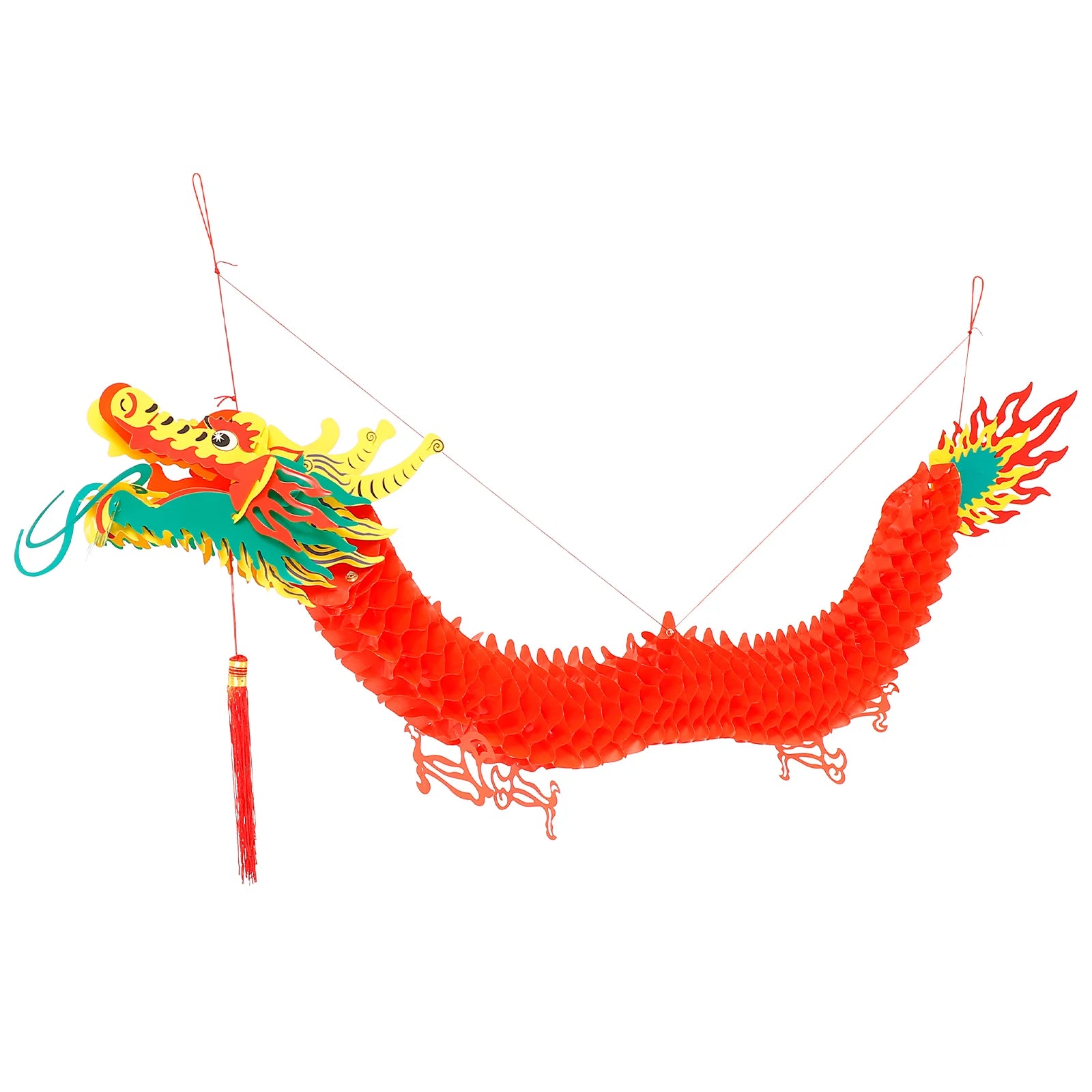 1m 1.5m Chinese Dragon Year New Lantern Festival Paper Hanging Decoration Spring Garland Lanterns Party Ornament Red 3D Decor